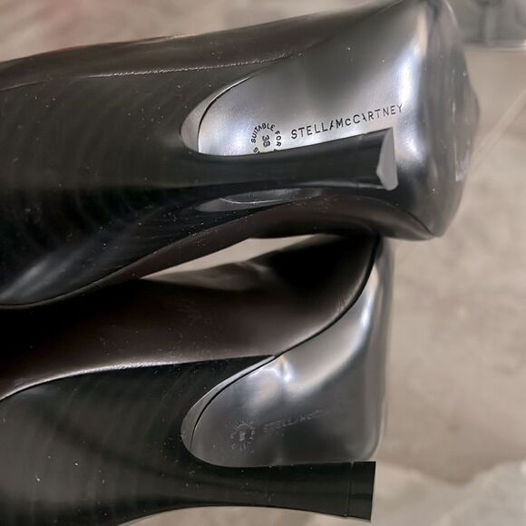 Stella McCartney Elsa Knee-High Heeled Boots, Brown, NWT, Size 38 - Picture 12 of 15